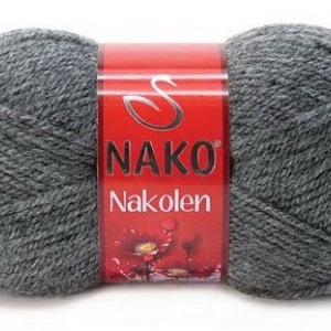 Fir de tricotat sau crosetat - Fire tip mohair din lana 50% si acril 50% Nakolen GRI 193