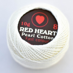 Cotton perle RED HEART cod WHITE
