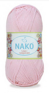 Fir de tricotat sau crosetat - Fir BUMBAC 100% NAKO SOLARE AMIGURUMI ROZ 4857