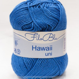 Fir de tricotat sau crosetat - Fire amestec Bumbac 100% GRUNDL HAWAII UNI - ALBASTRU - 08