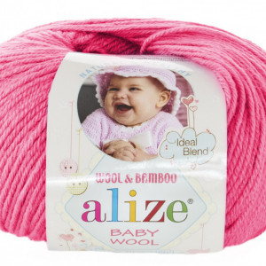 Fir de tricotat sau crosetat - Fire amestec lana + bambus si acril ALIZE BABY WOOL ROZ 33