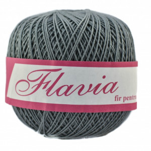 Fir de tricotat sau crosetat - Fire Bumbac 100% FLAVIA ROMANOFIR BOBINA GRI 1284