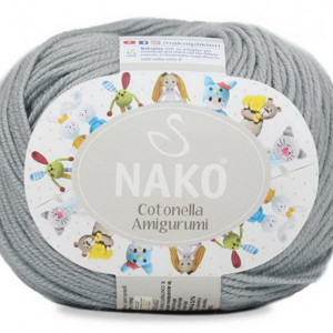 Fir de tricotat sau crosetat - Fire NAKO COTONELLA AMIGURUMI GRI 11538