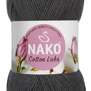 Fir de tricotat sau crosetat - Fire NAKO COTTON LUKS GRI 97599