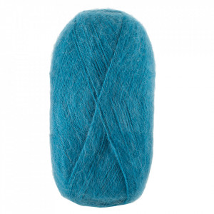 Fir de tricotat sau crosetat - Fire tip mohair acril NAKO MOHAIR DELICATE - ALBASTRU COD 6123 / 6498 - Img 2