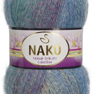 Fir de tricotat sau crosetat - Fire tip mohair acril NAKO MOHAIR DELICATE COLORFLOW DEGRADE 28147