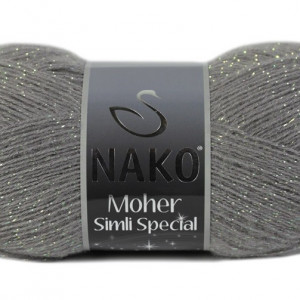 Fir de tricotat sau crosetat - Fire tip mohair acril NAKO MOHER SIMLI SPECIAL GRI 4786SE