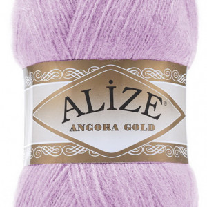 Fir de tricotat sau crosetat - Fire tip mohair din acril Alize Angora Gold Lila 27