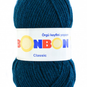 Fir de tricotat sau crosetat - Fire tip mohair din acril BONBON CLASIC ALBASTRU 98400