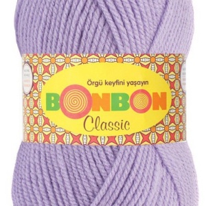 Fir de tricotat sau crosetat - Fire tip mohair din acril BONBON CLASIC LILA 98205