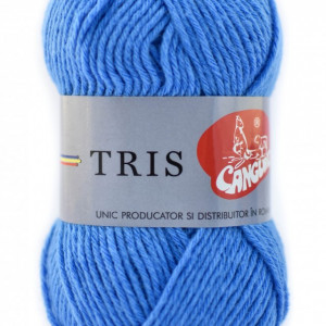 Fir de tricotat sau crosetat - Fire tip mohair din acril CANGURO - TRIS BLEO 323