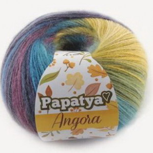 Fir de tricotat sau crosetat - Fire tip mohair din acril Kamgarn Papatya Angora degrade 62