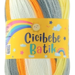 Fir de tricotat sau crosetat - Fire tip mohair din acril Kamgarn Cicibebe Batik degrade 77