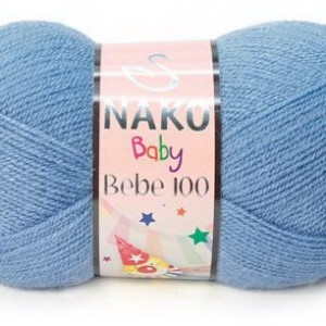 Fir de tricotat sau crosetat - Fire tip mohair din acril Nako Baby bleo 2488