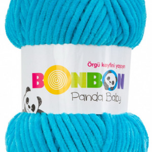 Fir de tricotat sau crosetat - Fire tip mohair din acril NAKO BONBON PANDA BABY BLEO 3124