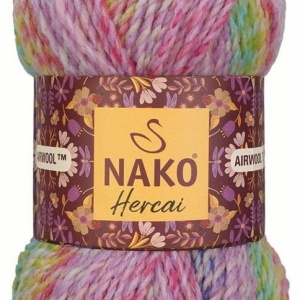 Fir de tricotat sau crosetat - Fire tip mohair din acril NAKO HERCAI DEGRADE 28239