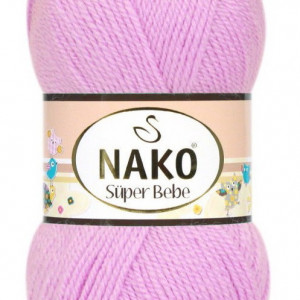 Fir de tricotat sau crosetat - Fire tip mohair din acril Nako SUPER BEBE LILA 11626