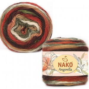Fir de tricotat sau crosetat - Fire tip mohair din acril premium Nako ANGORELLA DEGRADE 87533
