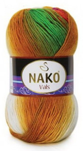 Fir de tricotat sau crosetat - Fire tip mohair din acril premium Nako VALS DEGRADE 86842