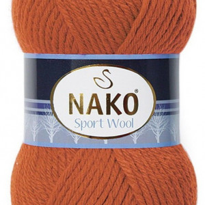 Fir de tricotat sau crosetat - Fire tip mohair din acril si lana Nako Sport Wool portocaliu 6963