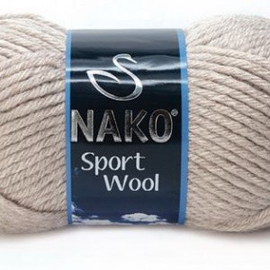 Fir de tricotat sau crosetat - Fire tip mohair din acril si lana Nako Sport Wool GRI 2167