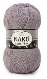 Fir de tricotat sau crosetat - Fire tip mohair din acril si poliester metalic NAKO LAME FINE BEJ 10155