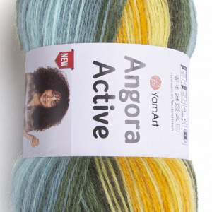 Fir de tricotat sau crosetat - Fire tip mohair din acril Yarnart Angora Active degrade 857