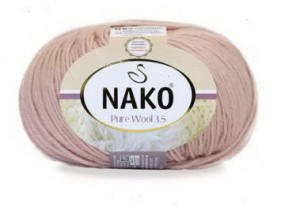 Fir de tricotat sau crosetat - Fire tip mohair din lana 100% Nako PURE WOOL 3,5 ROZ 10722