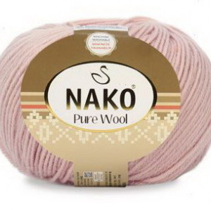 Fir de tricotat sau crosetat - Fire tip mohair din lana 100% Nako PURE WOOL ROZ 10722