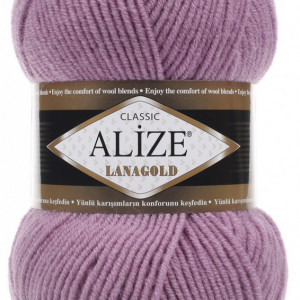 Fir de tricotat sau crosetat - Fire tip mohair din lana 49% si acril 51% Alize Lanagold Lila 28