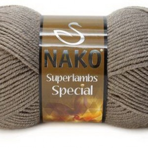 Fir de tricotat sau crosetat - Fire tip mohair din lana 50% si acril 50% Nako Superlambs Special bej 5225