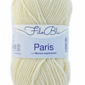 Fir de tricotat sau crosetat - Fire tip mohair din poliester Filo Blu - PARIS - 02 - CREAM