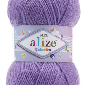Fir de tricotat sau crosetat - Fir ACRILIC ALIZE SEKERIM BEBE MOV 247
