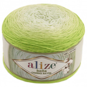 Fir de tricotat sau crosetat - Fir BUMBAC 100% ALIZE BELLA OMBRE BATIK COD 7412