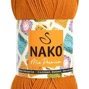 Fir de tricotat sau crosetat - Fir BUMBAC 100% NAKO MIA PREMIUM PORTOCALIU COD 14354