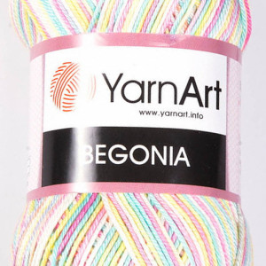 Fir de tricotat sau crosetat - Fir BUMBAC 100% YARNART BEGONIA MELANGE COD 502