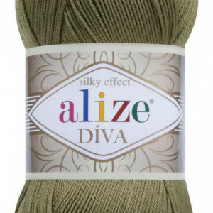 Fir de tricotat sau crosetat - Fir microfibra ALIZE DIVA VERDE 12