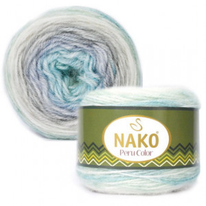 Fir de tricotat sau crosetat - Fire din amestec alpaca, lana si acril Nako Peru Color - COD 32184