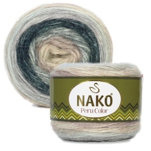 Fir de tricotat sau crosetat - Fire din amestec alpaca, lana si acril Nako Peru Color - COD 32417