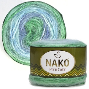 Fir de tricotat sau crosetat - Fire din amestec alpaca, lana si acril Nako Peru Color - COD 32829
