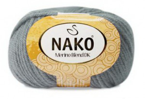 Fir de tricotat sau crosetat - Fire din lana 100% Nako Merino Blend DK - GRI COD 194