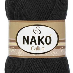 Fir de tricotat sau crosetat - Fire NAKO CALICO NEGRU 217