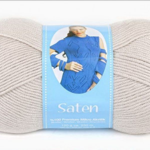Fir de tricotat sau crosetat - Fire Nako SATEN GRI DESCHIS 6690