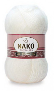 Fir de tricotat sau crosetat - Fire tip mohair acril NAKO ANGORA LUKS CREAM 11498