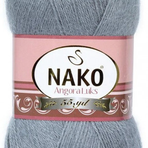 Fir de tricotat sau crosetat - Fire tip mohair acril NAKO ANGORA LUKS GRI 3468
