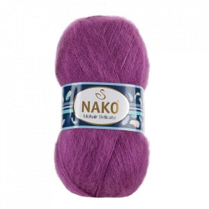 Fir de tricotat sau crosetat - Fire tip mohair acril NAKO MOHAIR DELICATE - MOV COD 1048