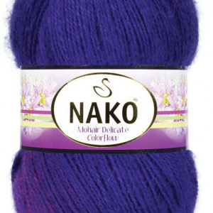 Fir de tricotat sau crosetat - Fire tip mohair acril NAKO MOHAIR DELICATE COLORFLOW DEGRADE 7938