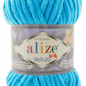 Fir de tricotat sau crosetat - Fire tip mohair din acril ALIZE VELLUTO BLEO 16