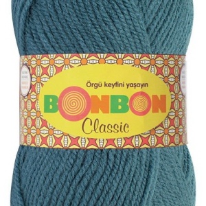 Fir de tricotat sau crosetat - Fire tip mohair din acril BONBON CLASIC ALBASTRU 98263