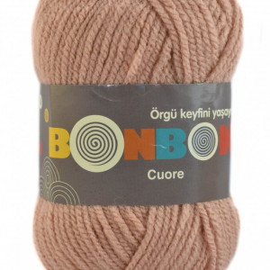 Fir de tricotat sau crosetat - Fire tip mohair din acril BONBON CUORE - NUDE - 98637
